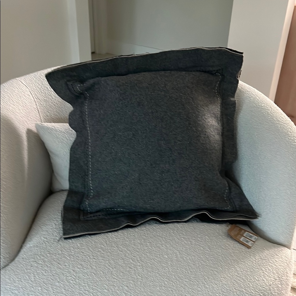 NWT West Elm Felt Flanged Accent Pillow Cover